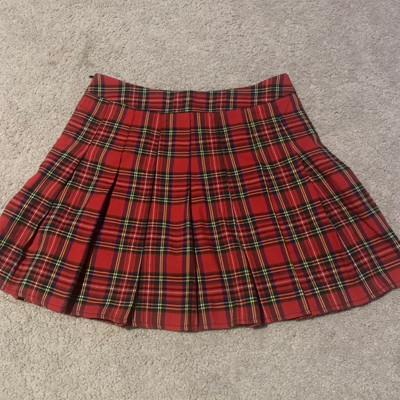 Red Plaid Women's Skirt - Picture 1 of 5